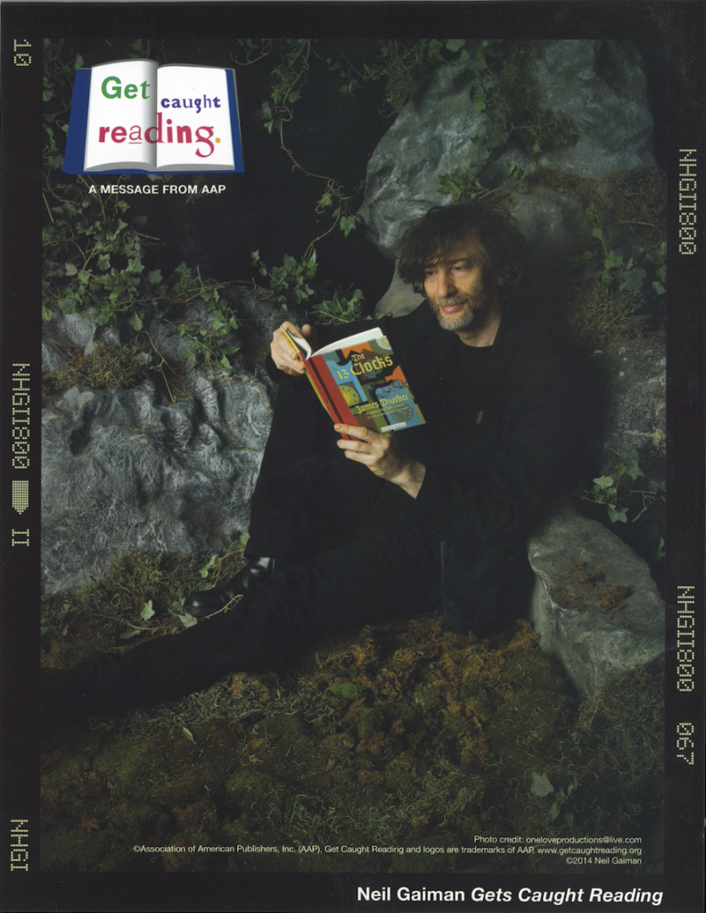 Neil Gaiman Gets Caught Reading poster